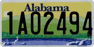 AL license plate 1AO2494