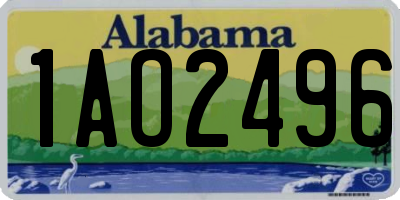 AL license plate 1AO2496