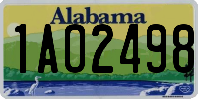 AL license plate 1AO2498