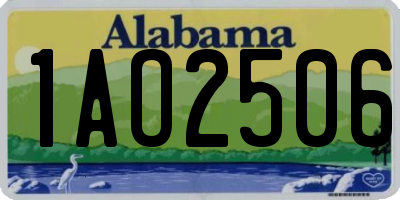 AL license plate 1AO2506