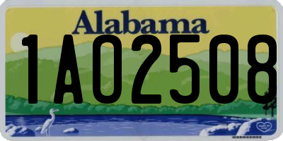 AL license plate 1AO2508
