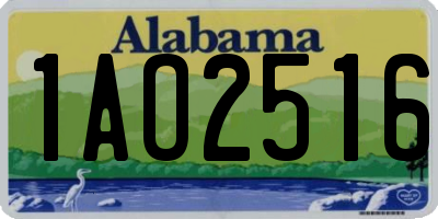 AL license plate 1AO2516