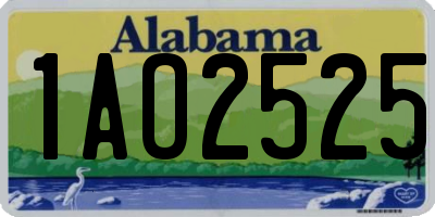 AL license plate 1AO2525