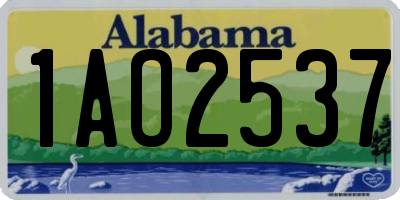 AL license plate 1AO2537