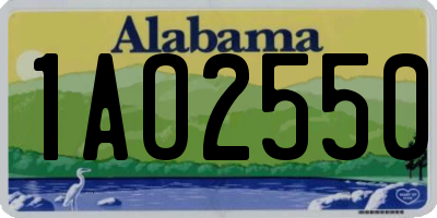 AL license plate 1AO2550