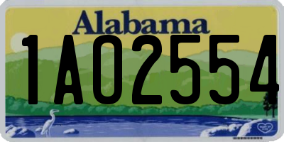 AL license plate 1AO2554