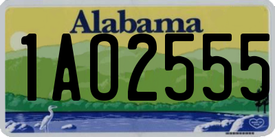 AL license plate 1AO2555