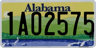 AL license plate 1AO2575