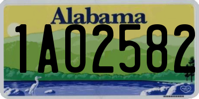 AL license plate 1AO2582