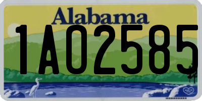 AL license plate 1AO2585