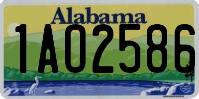AL license plate 1AO2586
