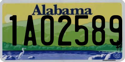 AL license plate 1AO2589