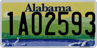 AL license plate 1AO2593