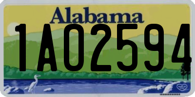 AL license plate 1AO2594