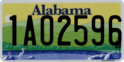 AL license plate 1AO2596
