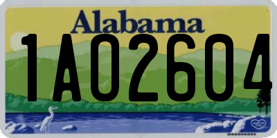 AL license plate 1AO2604