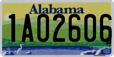 AL license plate 1AO2606
