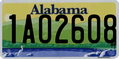 AL license plate 1AO2608