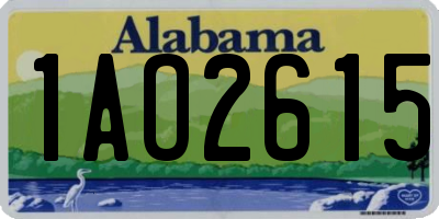 AL license plate 1AO2615