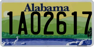 AL license plate 1AO2617