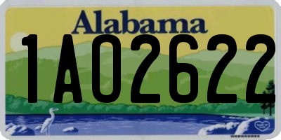AL license plate 1AO2622