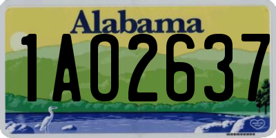 AL license plate 1AO2637