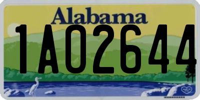 AL license plate 1AO2644
