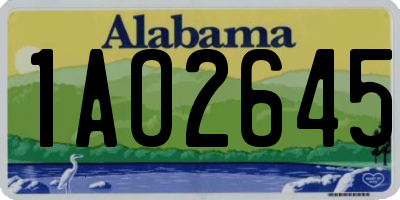 AL license plate 1AO2645