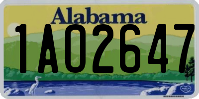 AL license plate 1AO2647