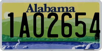 AL license plate 1AO2654