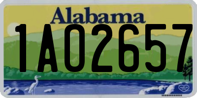 AL license plate 1AO2657