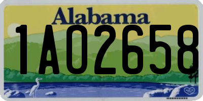 AL license plate 1AO2658