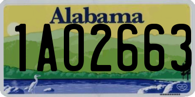 AL license plate 1AO2663