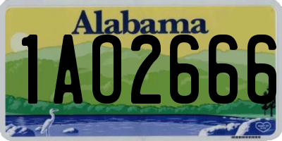 AL license plate 1AO2666