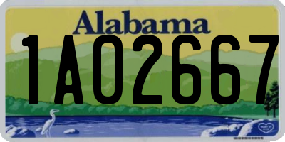 AL license plate 1AO2667