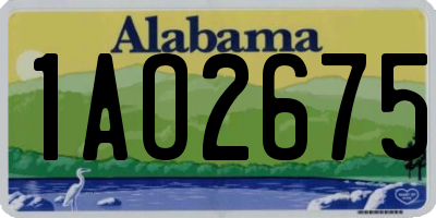 AL license plate 1AO2675