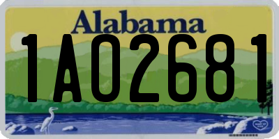 AL license plate 1AO2681