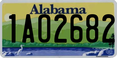AL license plate 1AO2682