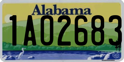 AL license plate 1AO2683