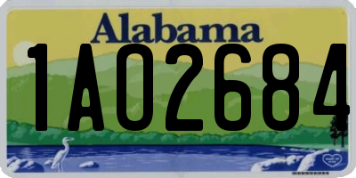 AL license plate 1AO2684
