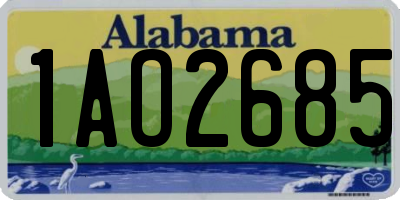 AL license plate 1AO2685