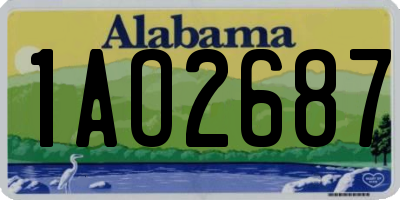 AL license plate 1AO2687