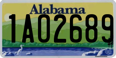 AL license plate 1AO2689