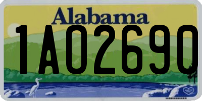AL license plate 1AO2690