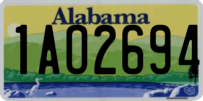 AL license plate 1AO2694