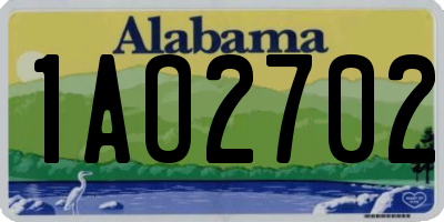 AL license plate 1AO2702