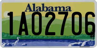 AL license plate 1AO2706