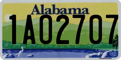 AL license plate 1AO2707