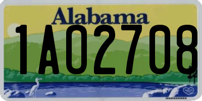 AL license plate 1AO2708