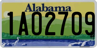 AL license plate 1AO2709